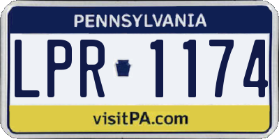 PA license plate LPR1174