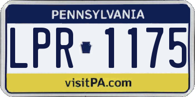 PA license plate LPR1175