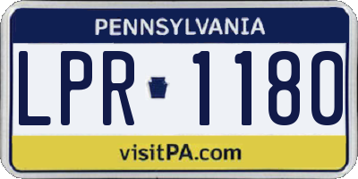 PA license plate LPR1180