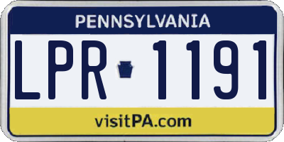 PA license plate LPR1191