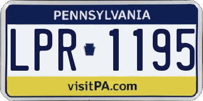 PA license plate LPR1195