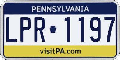 PA license plate LPR1197