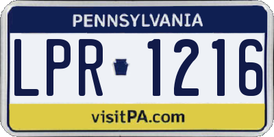 PA license plate LPR1216