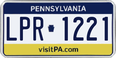 PA license plate LPR1221