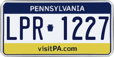 PA license plate LPR1227