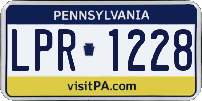 PA license plate LPR1228