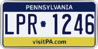 PA license plate LPR1246