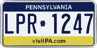 PA license plate LPR1247