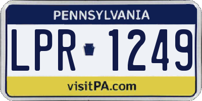 PA license plate LPR1249
