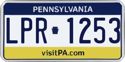 PA license plate LPR1253