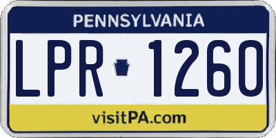 PA license plate LPR1260