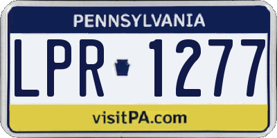 PA license plate LPR1277