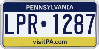 PA license plate LPR1287