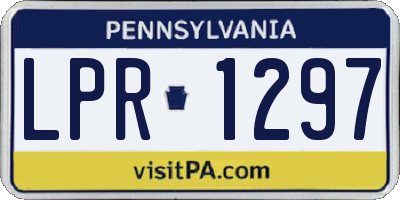 PA license plate LPR1297