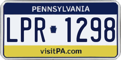 PA license plate LPR1298