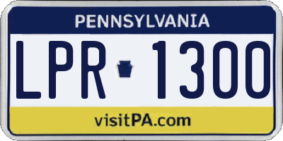 PA license plate LPR1300