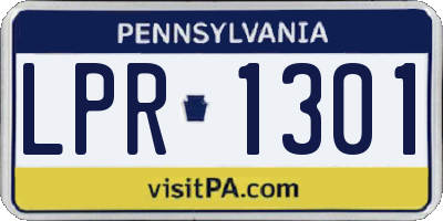 PA license plate LPR1301
