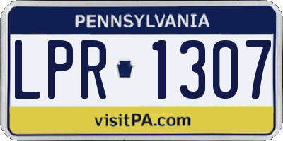 PA license plate LPR1307