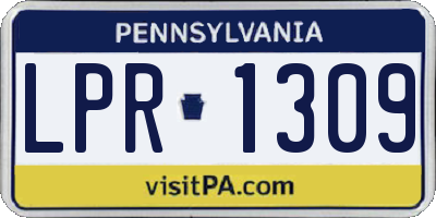PA license plate LPR1309