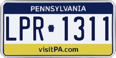 PA license plate LPR1311