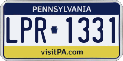 PA license plate LPR1331