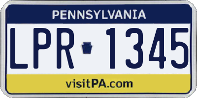 PA license plate LPR1345