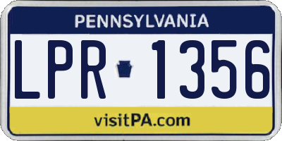 PA license plate LPR1356