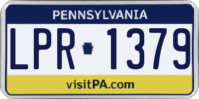 PA license plate LPR1379