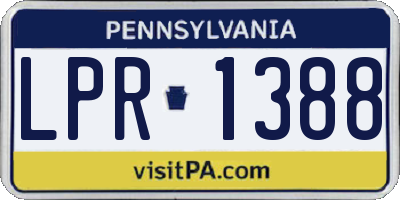 PA license plate LPR1388