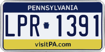 PA license plate LPR1391