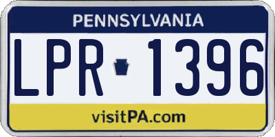 PA license plate LPR1396