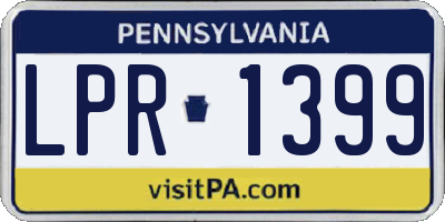 PA license plate LPR1399