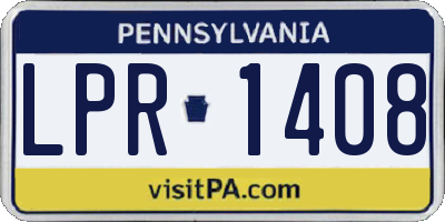 PA license plate LPR1408