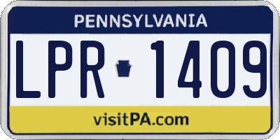 PA license plate LPR1409