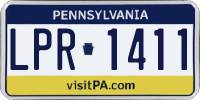 PA license plate LPR1411