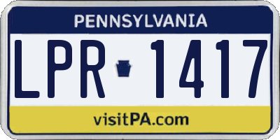 PA license plate LPR1417