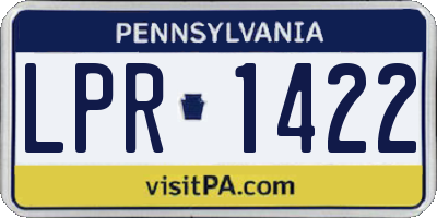 PA license plate LPR1422