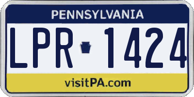 PA license plate LPR1424