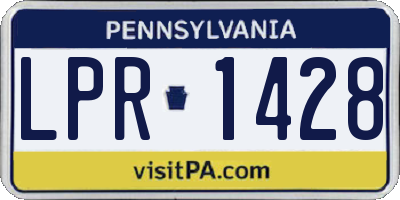 PA license plate LPR1428