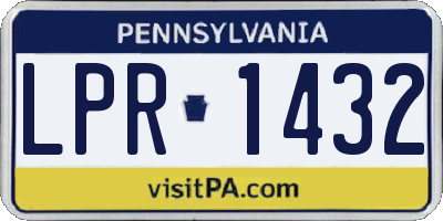 PA license plate LPR1432