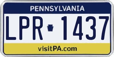 PA license plate LPR1437