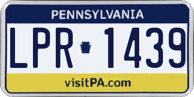 PA license plate LPR1439