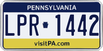 PA license plate LPR1442
