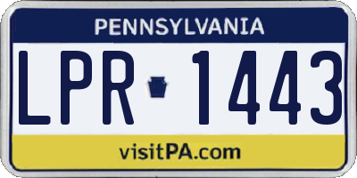 PA license plate LPR1443