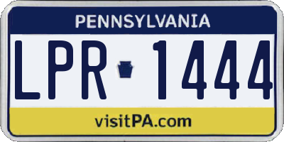 PA license plate LPR1444