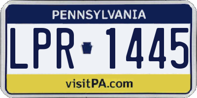 PA license plate LPR1445