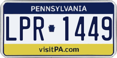 PA license plate LPR1449