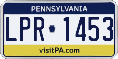 PA license plate LPR1453