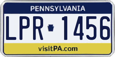 PA license plate LPR1456