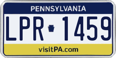 PA license plate LPR1459